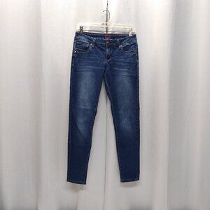 Believe In You Jeans Low Rise Skinny Distressed Faded Girls Size 7/8 Stretch EUC